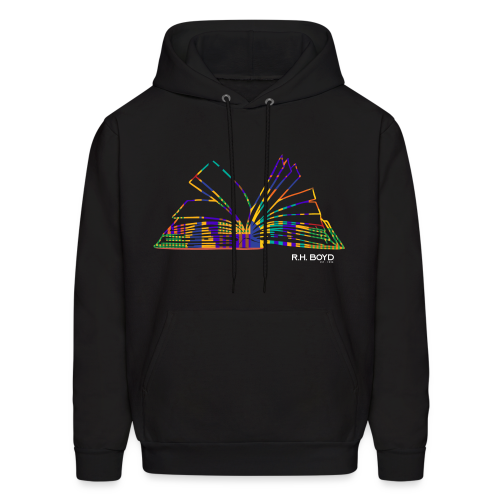 Blue Kente _Adult hoodie - black