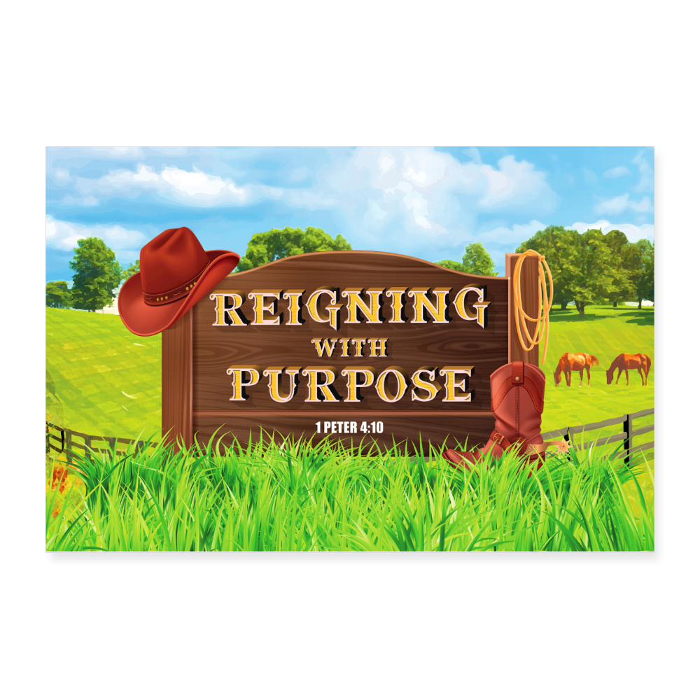 Reigning with Purpose VBS Large Poster - white
