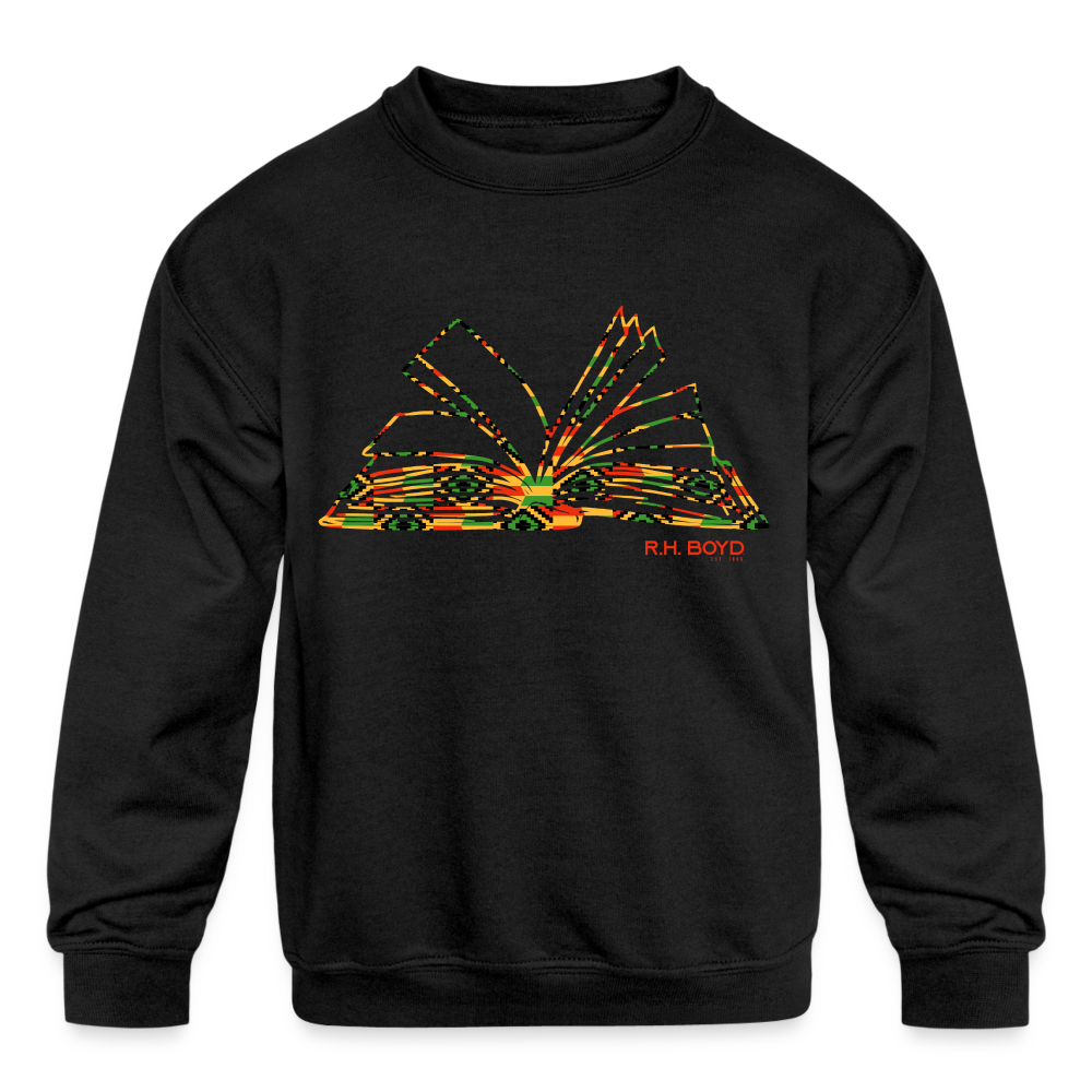 Kente Book – Kids' Sweatshirt - NEW - black