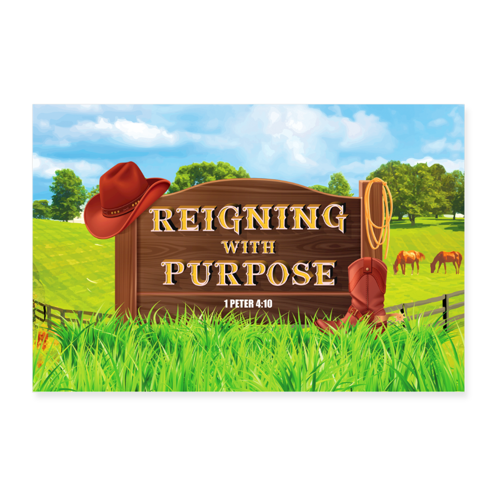 Reigning with Purpose VBS Large Poster - white