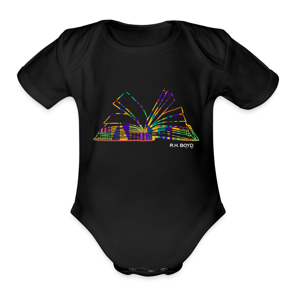 Blue Kente Baby Onsie - black