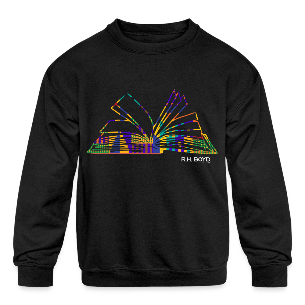 Blue Kente _kids sweatshirt - black