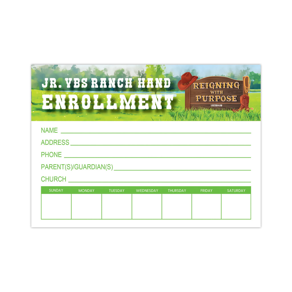 Reigning with Purpose: Enrollment Card (25pk)