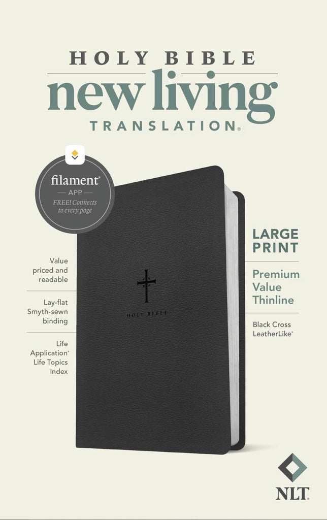 NLT Large Print Premium Value Thinline Bible, Filament Enabled