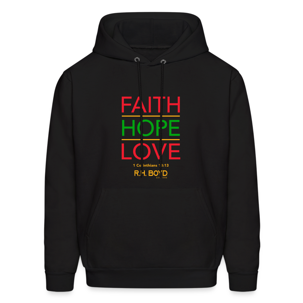 Faith Hope Love - Adult Hoodie - black