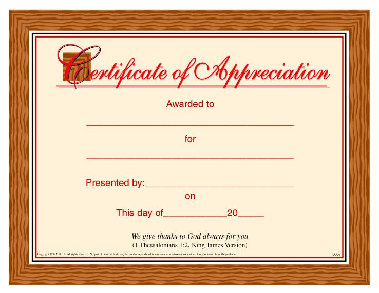 Thank You Certificate Template