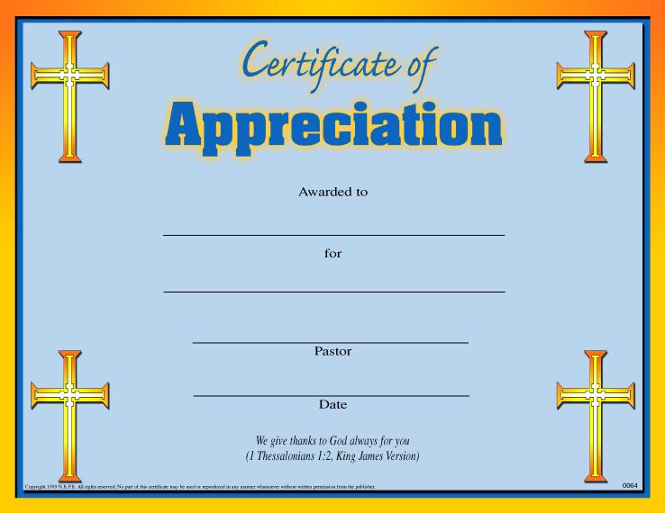 certificate of appreciation wording for pastor