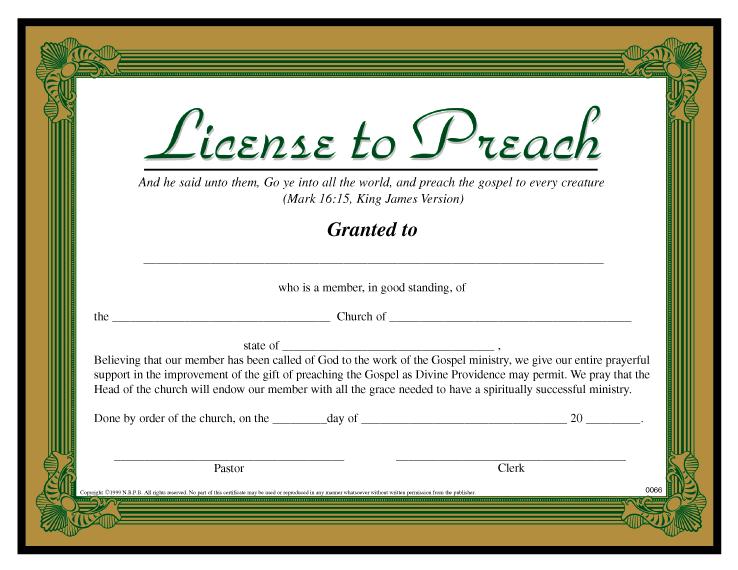 License to Preach