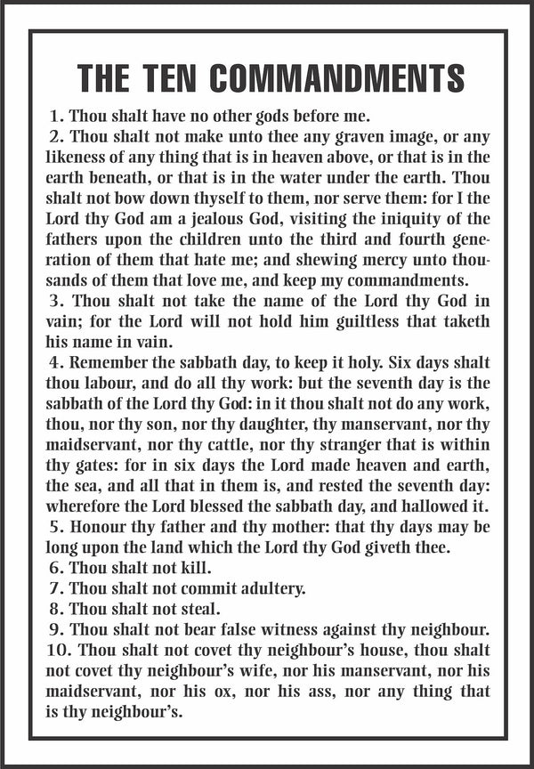 10 Commandant Ten Commandments Chart β R.H. Boyd