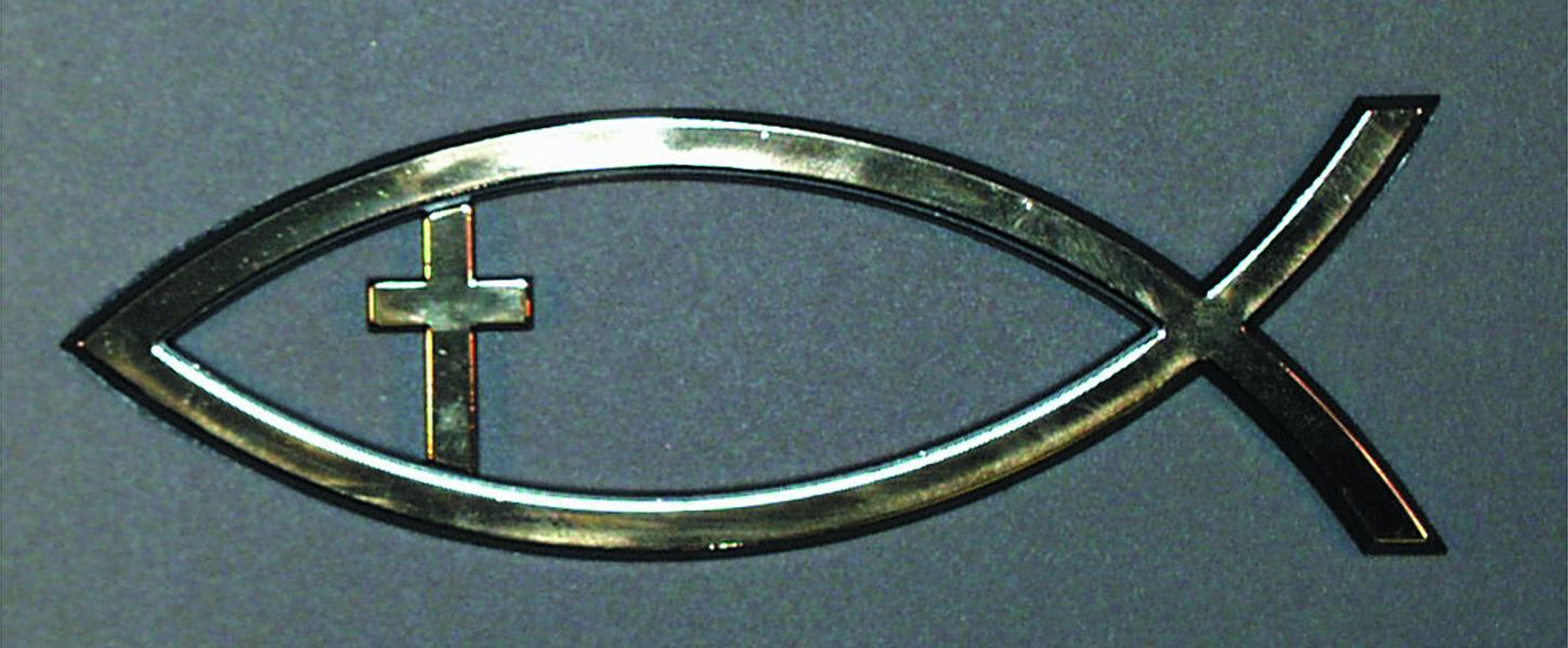 Fish with Cross - Gold: 3-Dimensional Emblems – R.H. Boyd