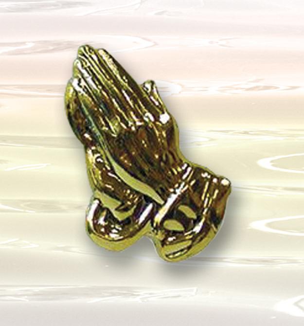Praying Hands Pin: Gold