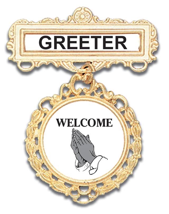 Welcome Greeter Badge: magnetic back