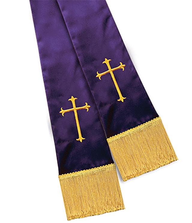Empress Satin Pulpit Stole Purple 10617 Cross