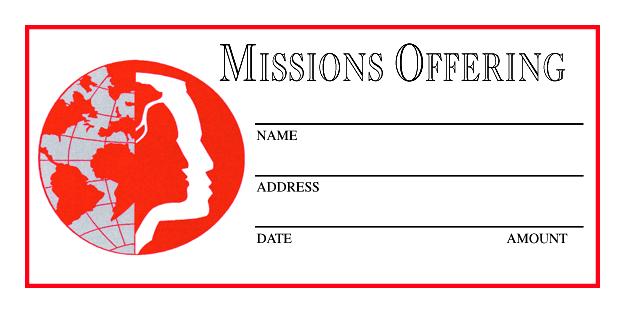 Missions Offering Envelope: 2 color