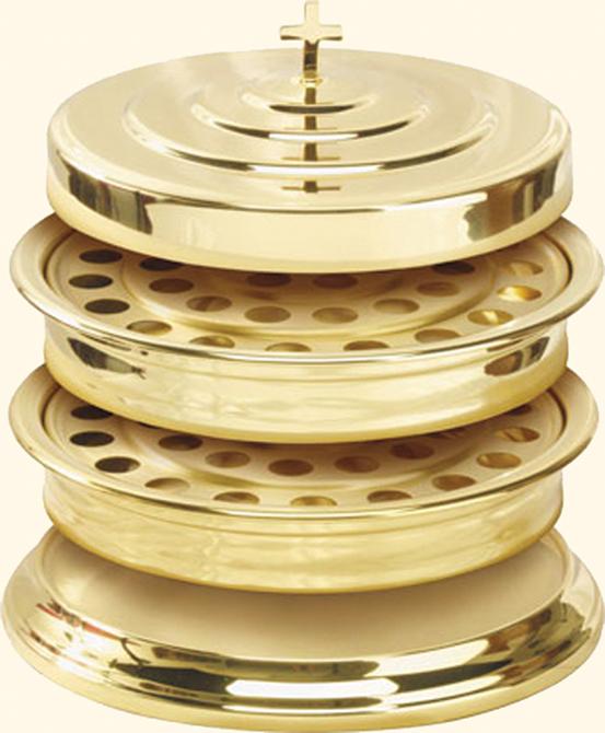 Communion Tray Cover: Brass
