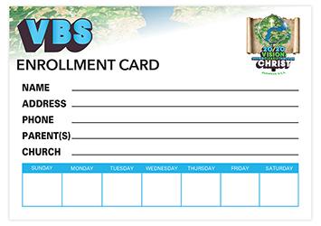 2020 VBS Enrollment Card, Pack of 50