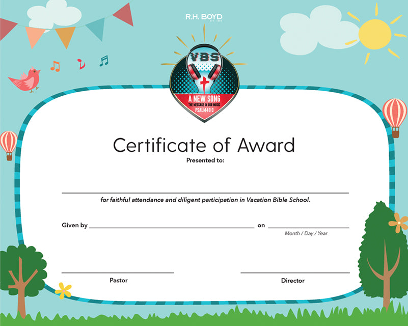 2021 VBS Certificate of Award