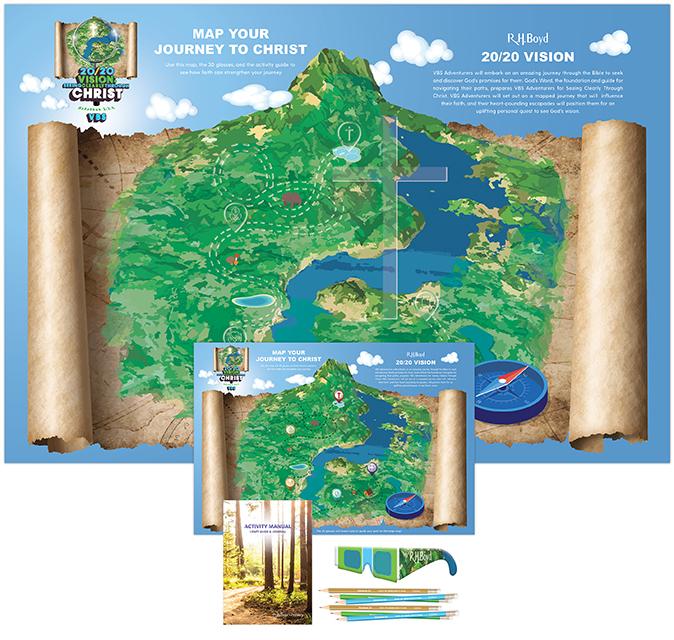 2020 VBS Activity Manual with Map, includes 6 pencils