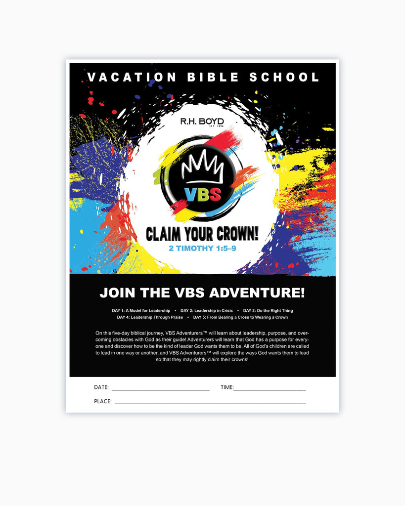 Claim Your Crown! VBS Announcement Flyer