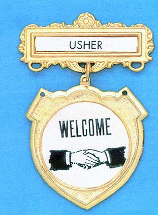 Usher Welcome Ribbon Badge
