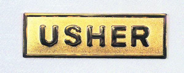 Usher Metal Badge