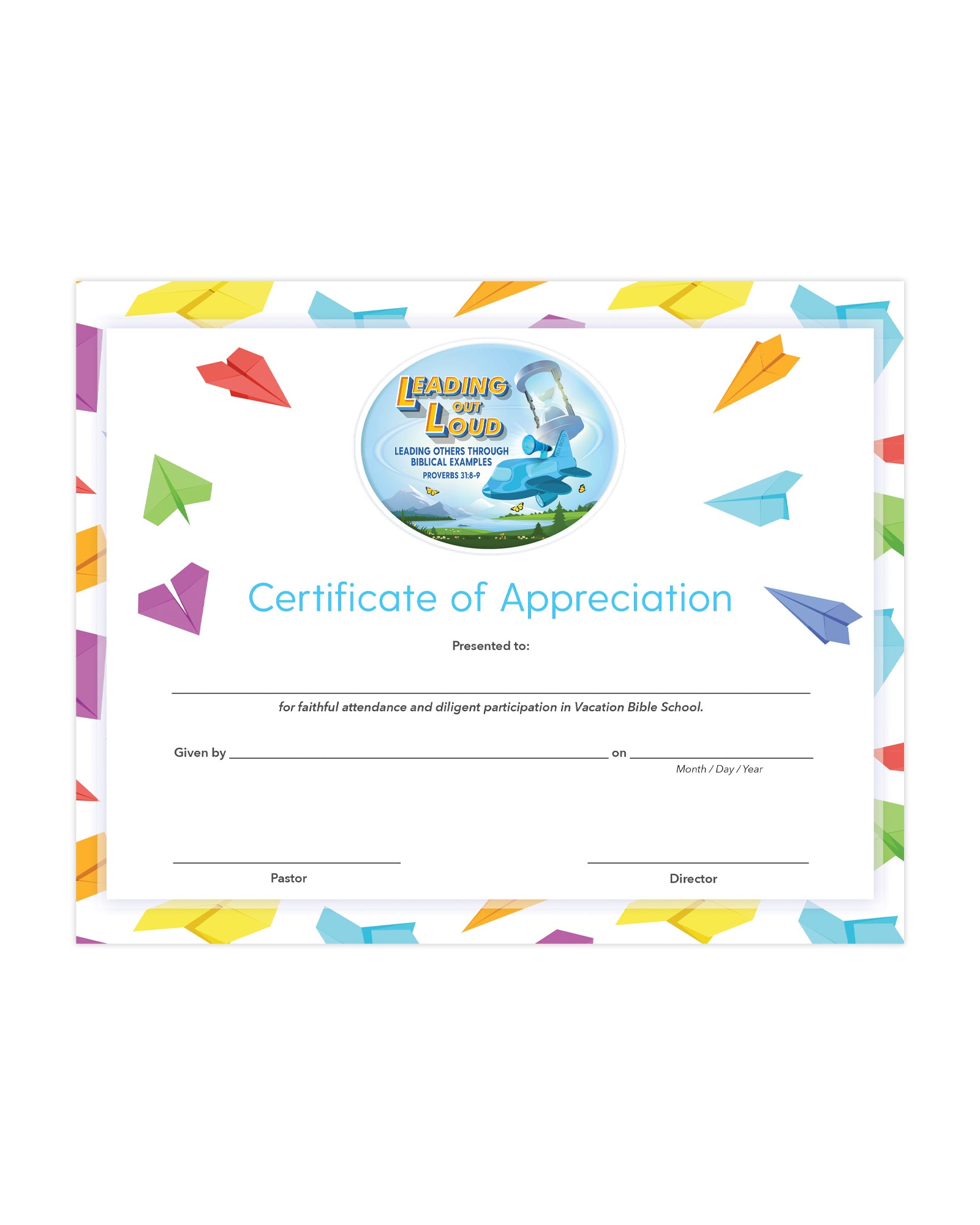 Leading Out Loud Certificate of Appreciation – R.H. Boyd for Free Printable Vbs Certificate Template
