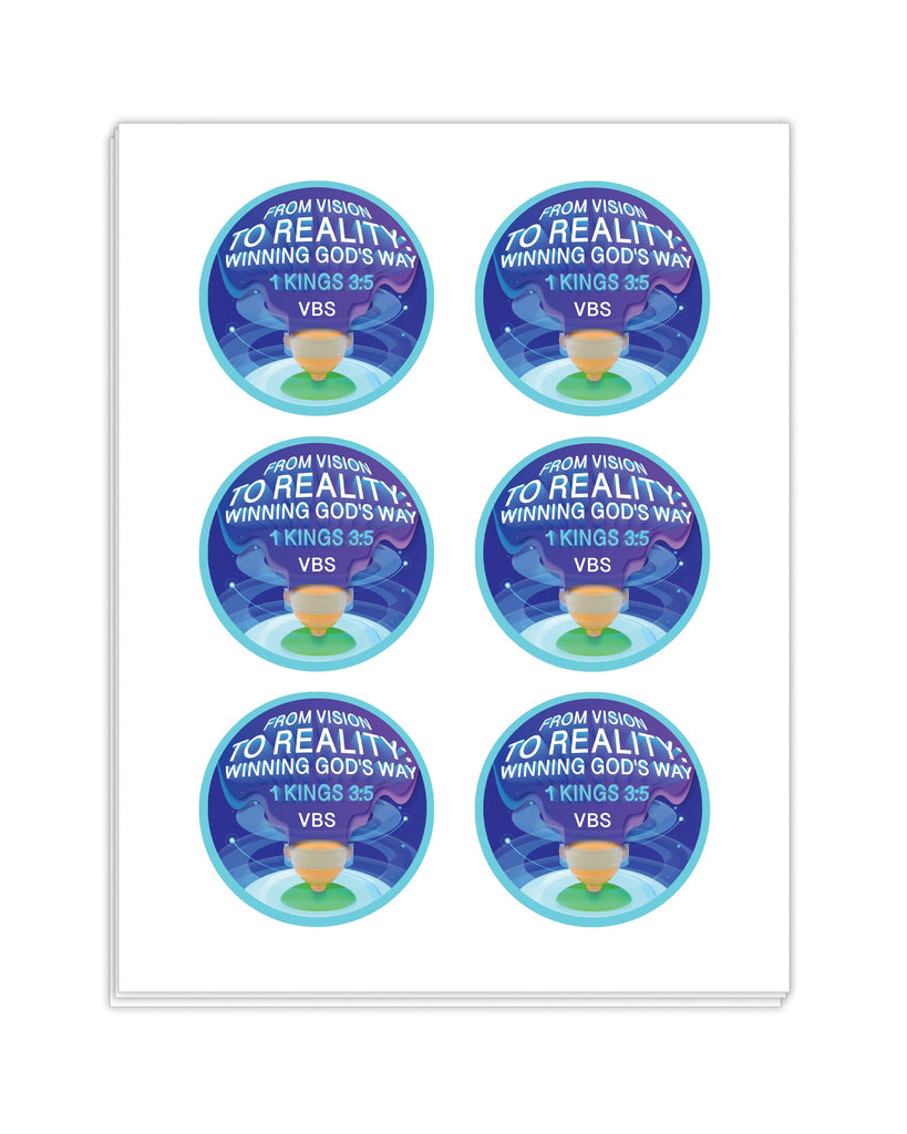 From Vision To Reality Logo Stickers (6 pack)