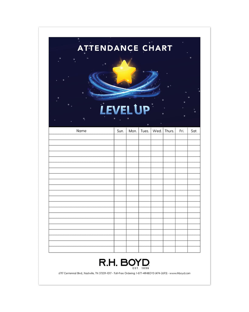 From Vision To Reality Attendance Chart