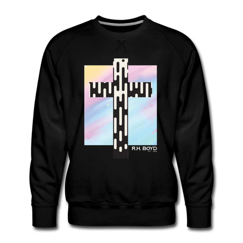 Men's Colorful Cross Sweatshirt - black