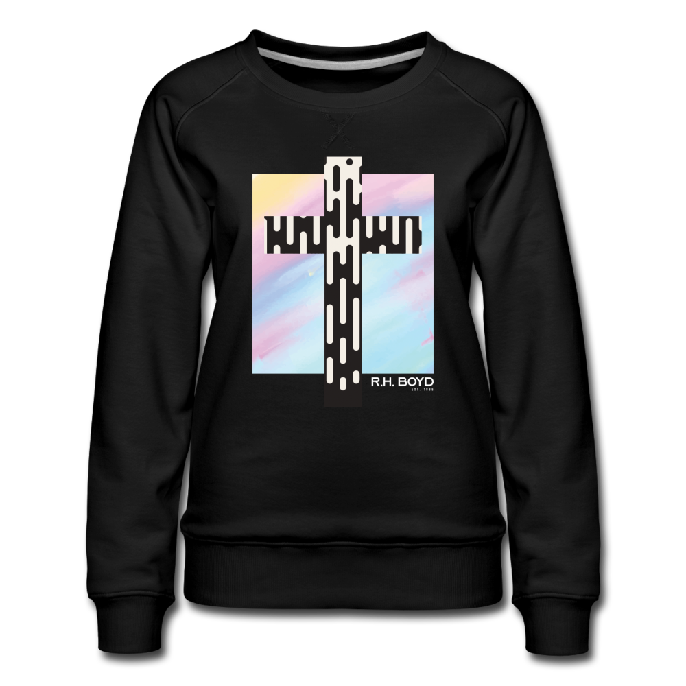 Women’s Colorful Cross Sweatshirt - black