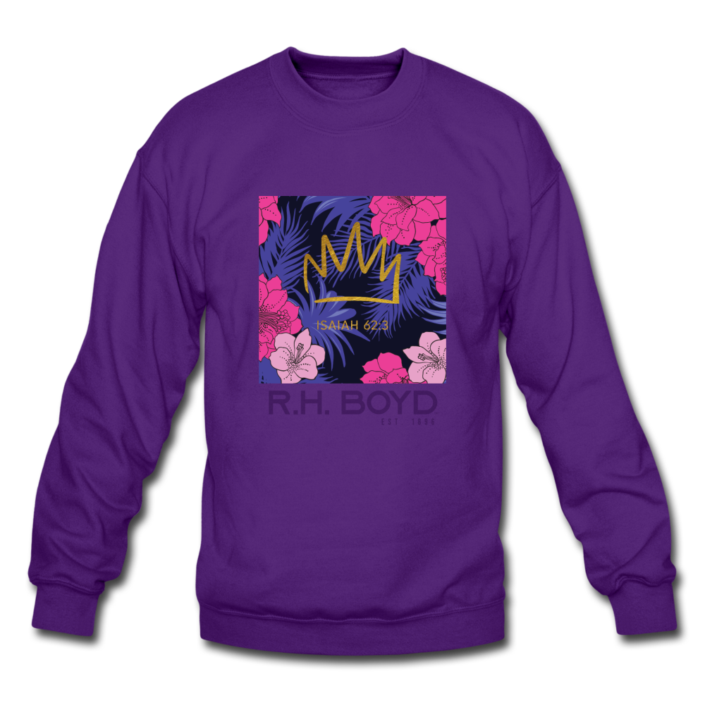 TROPICS – Purple/Multi – Crewneck Sweatshirt - purple