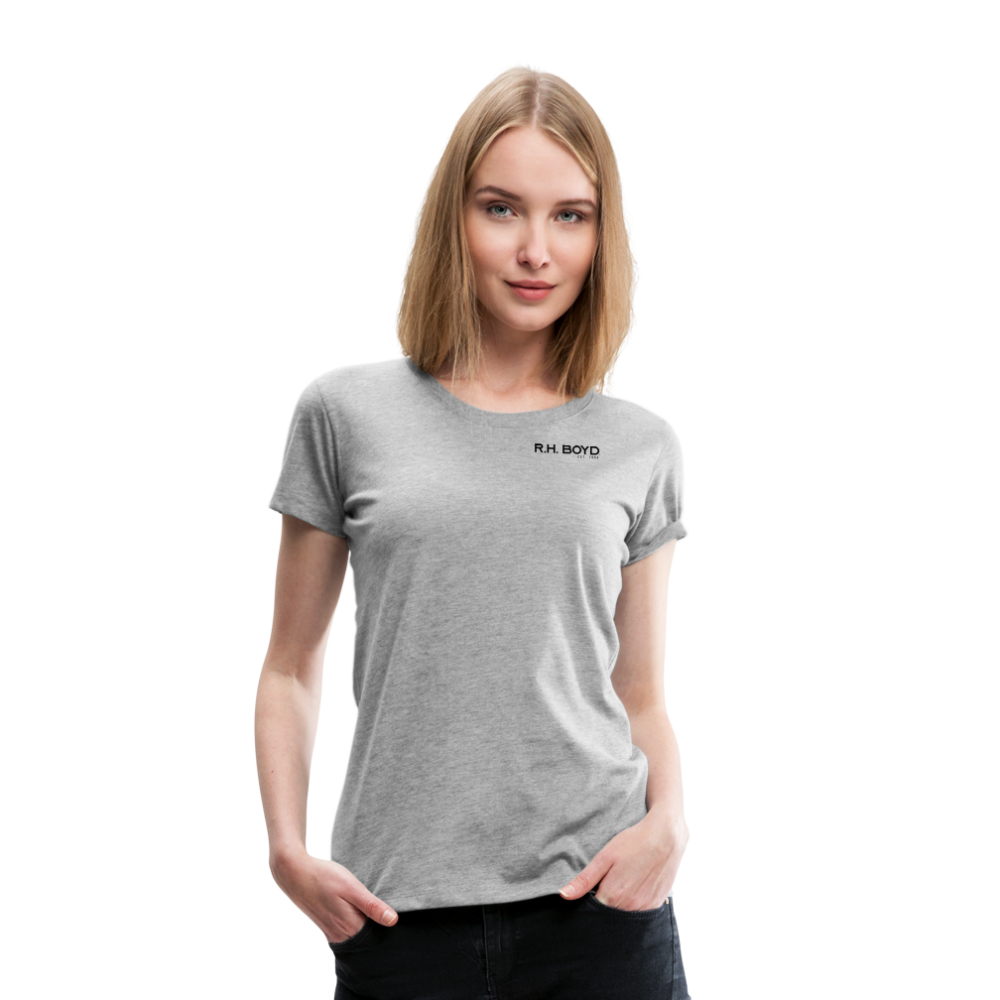 R.H. Boyd Women's T-Shirt (BLK Logo) - heather gray