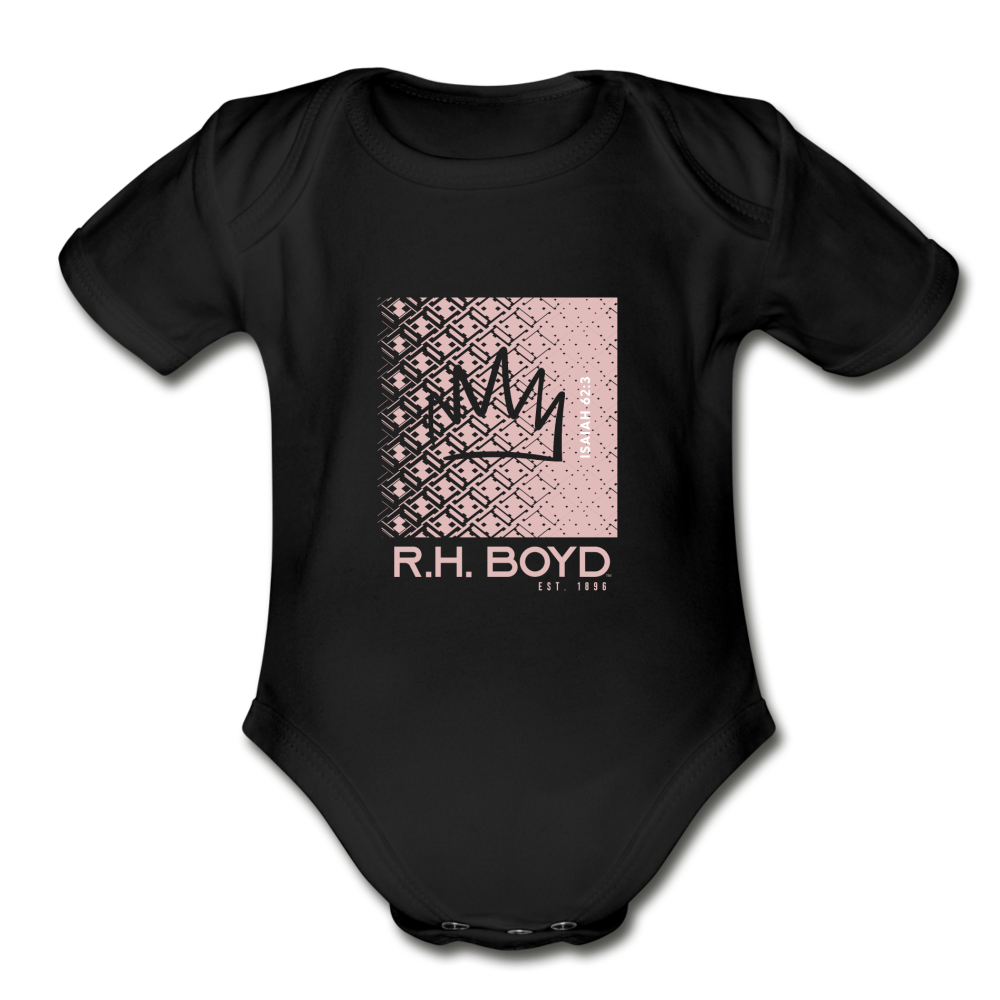 Baby FADE – Multi/Pink – Short Sleeve Body Suit - black