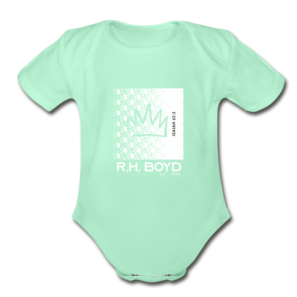 Baby FADE – Multi/White – Short Sleeve Body Suit - light mint